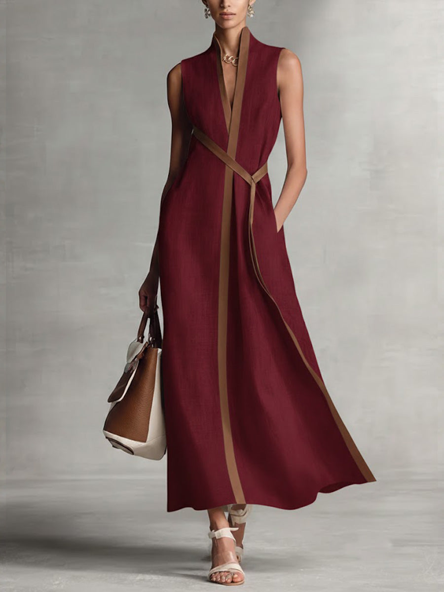 Bexley™ Refined Linen Blend Wrap Maxi Dress