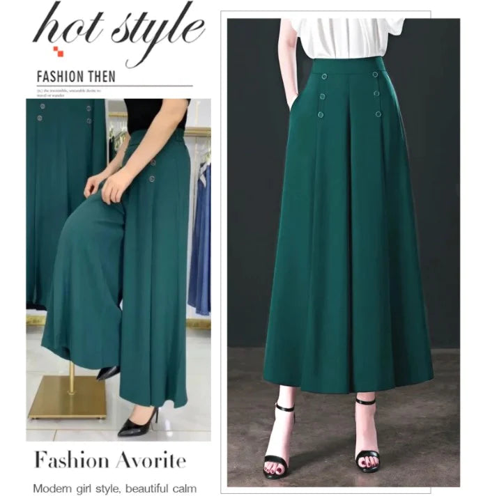 Nell™ Elegant Pleated Wide-Leg Pants