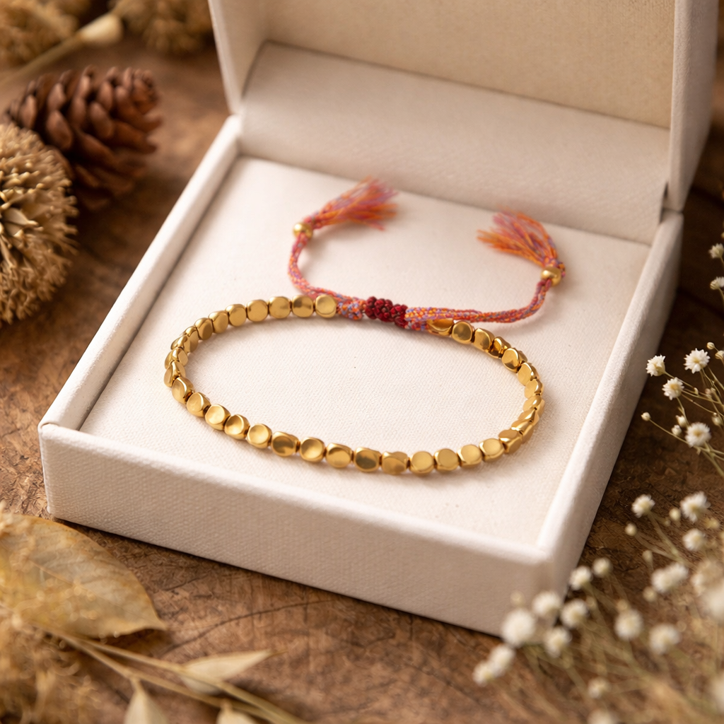 Selira™ Tibetan Copper Pearl Bracelet with Natural Energy