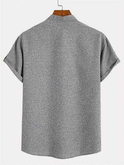 Hayes™ Elegant Short Sleeve High Neck Shirt