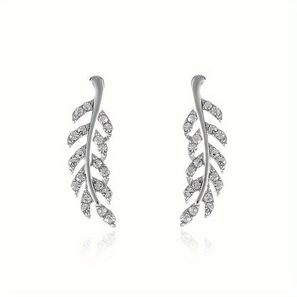 Hensleyra™ Elegant Leaf Earrings with Hollow Design and Gold Finish