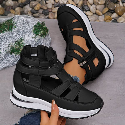Falira™ Comfortable lightweight wedge sandals with side zipper