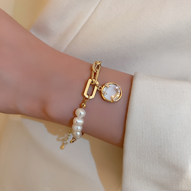 Wrenna™ Elegant Natural Pearl Bracelet with Luxury Style