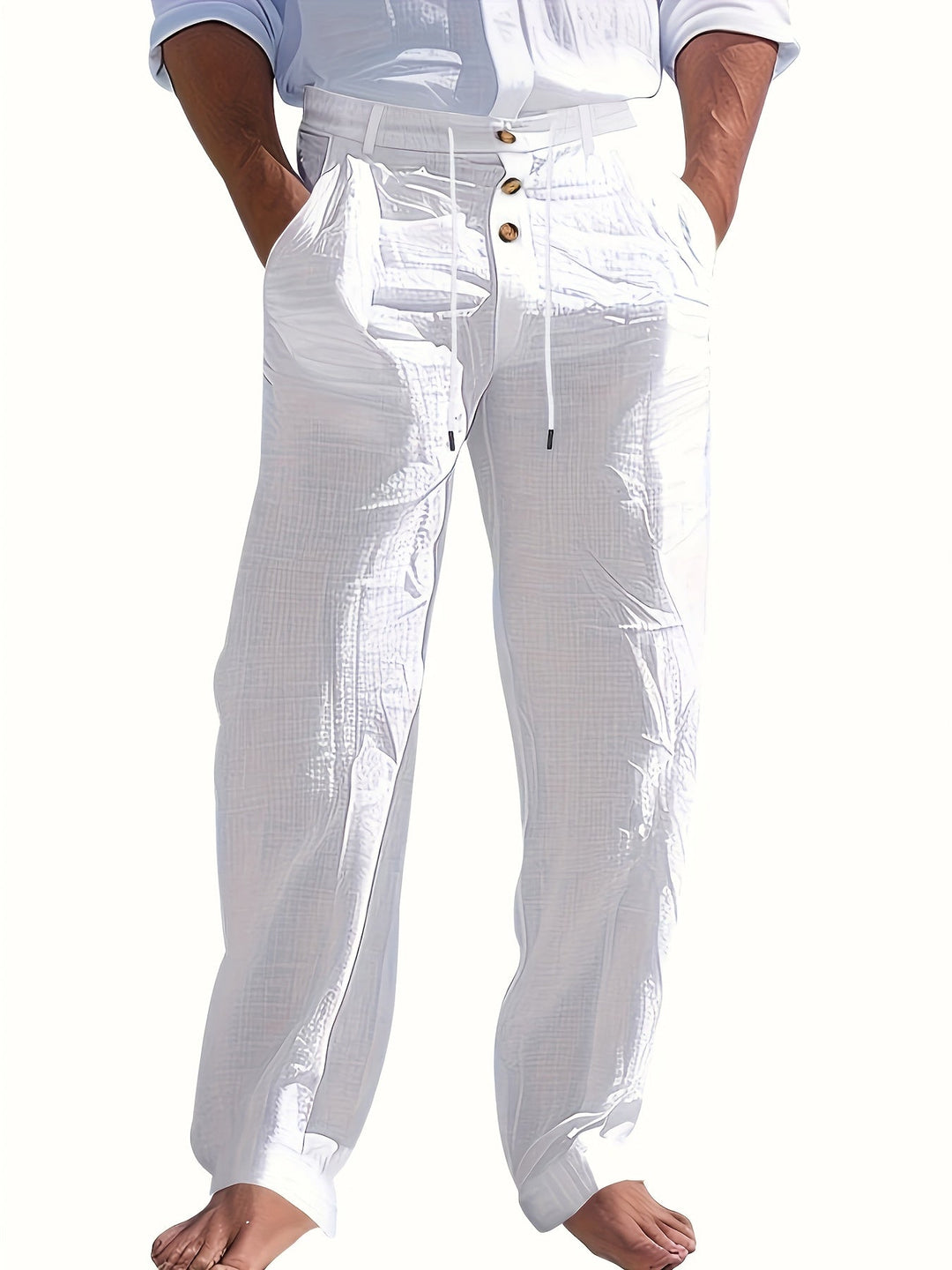 Embric | Men's Linen Trousers with Adjustable Waist and Relaxed Fit