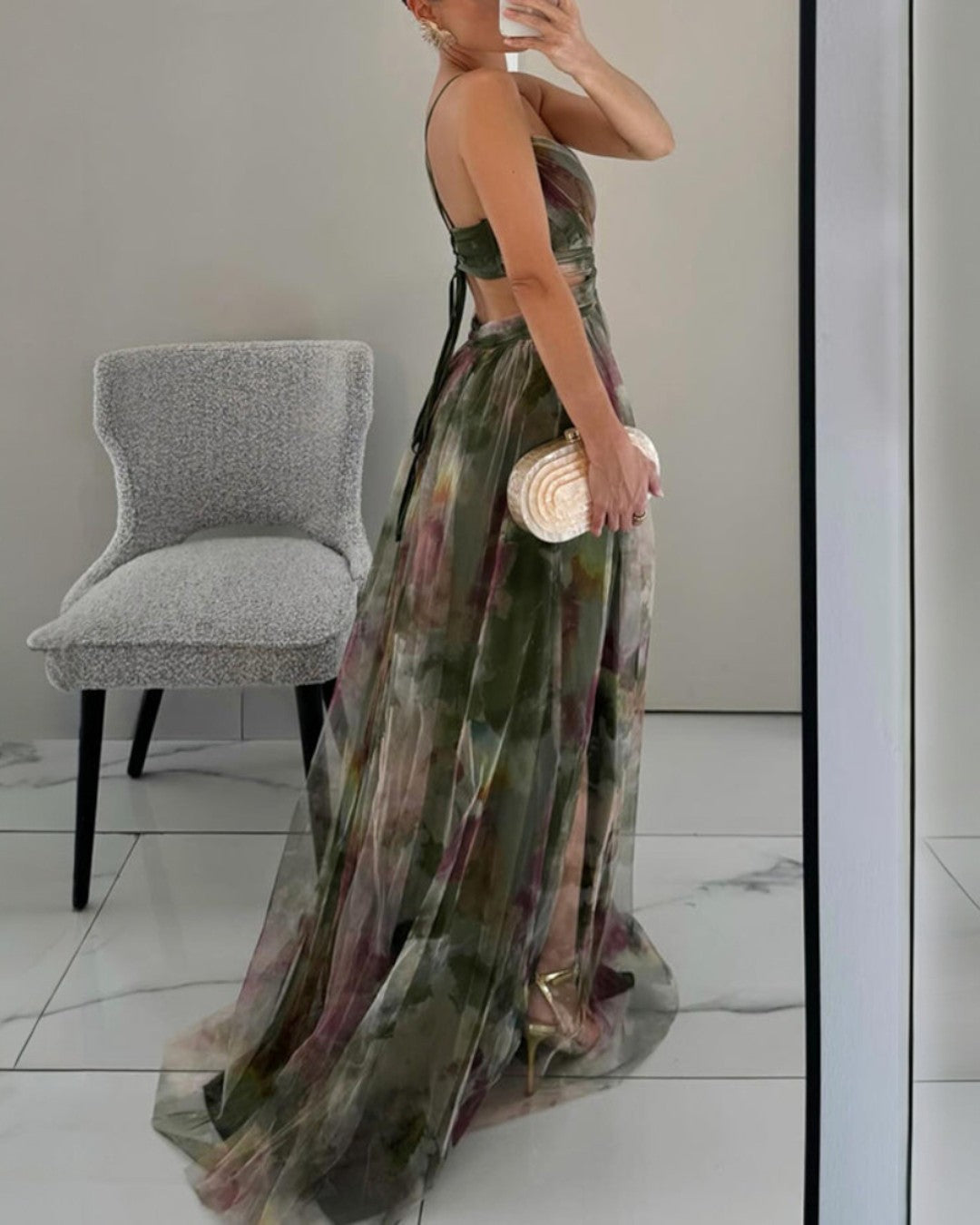 Orelavine™ Maxi Floral Dress Charming Elegant Style