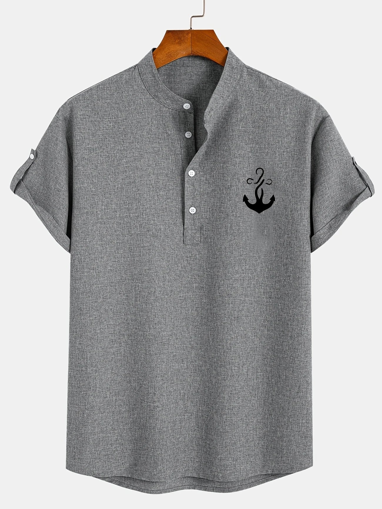 Hayes™ Elegant Short Sleeve High Neck Shirt