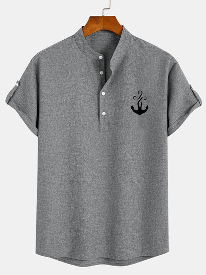Hayes™ Elegant Short Sleeve High Neck Shirt