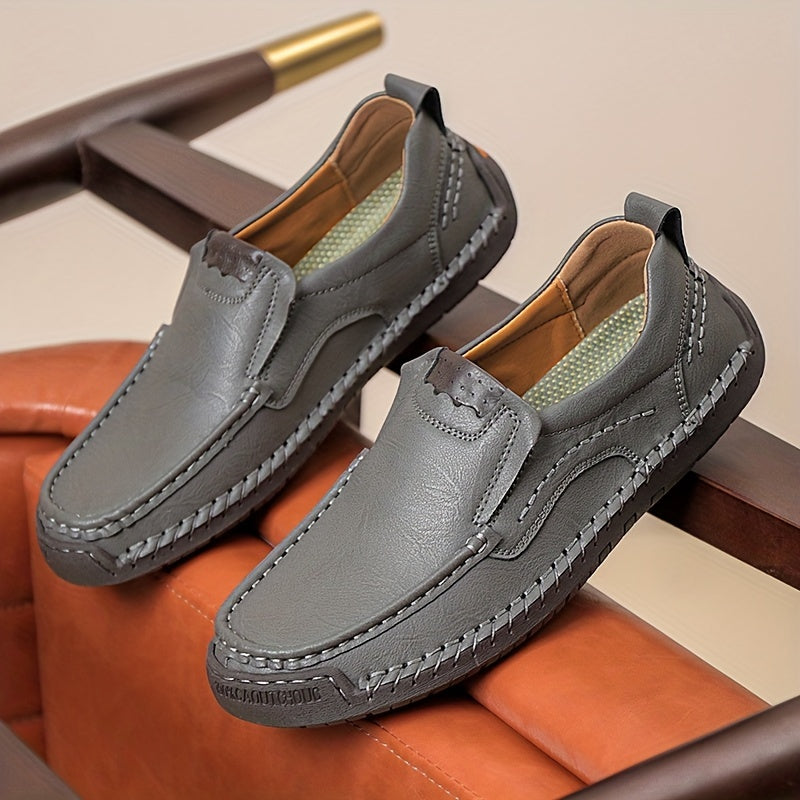 Zorvik | British Men's Loafers with Handcrafted Stitching and Non-Slip Sole