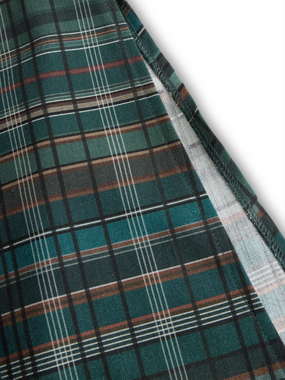 Blayra™ Women's Plaid Shirt Maxi Dress with Lapel