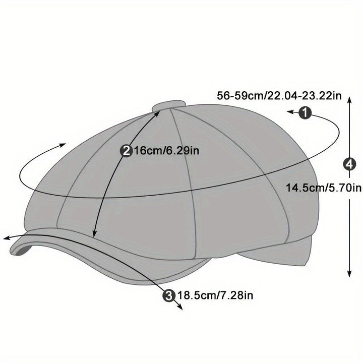 Havron™ British Style Octagonal Cap for Men