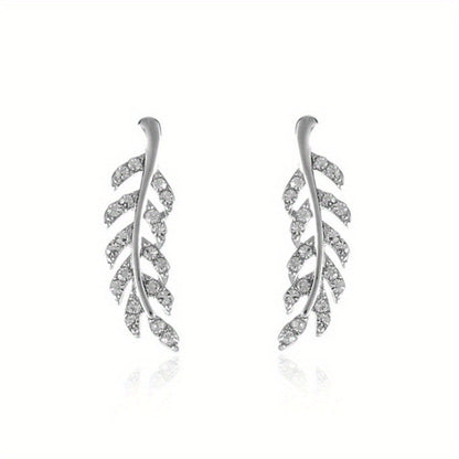 Hensleyra™ Elegant Leaf Earrings with Hollow Design and Gold Finish
