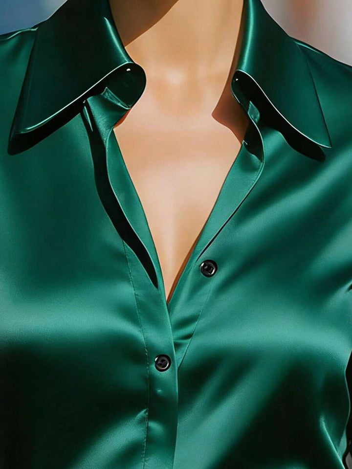 Ellery™ Elegant Blouse with Sheer Sleeves