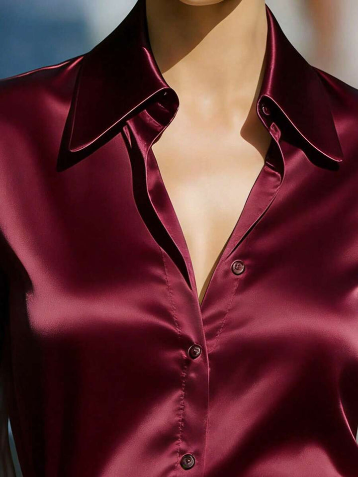 Ellery™ Elegant Blouse with Sheer Sleeves