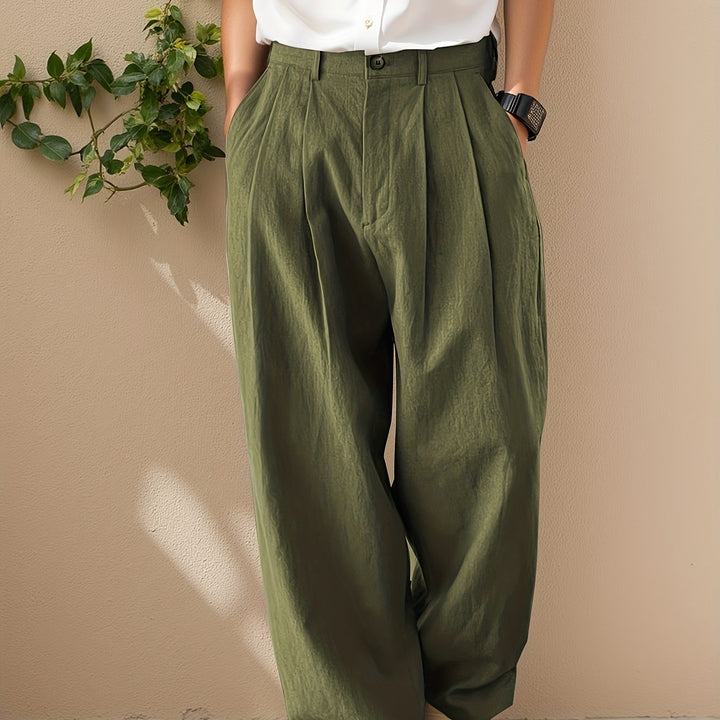 Vruxeth | Straight Leg Pants for Men with Relaxed Fit and Modern Style