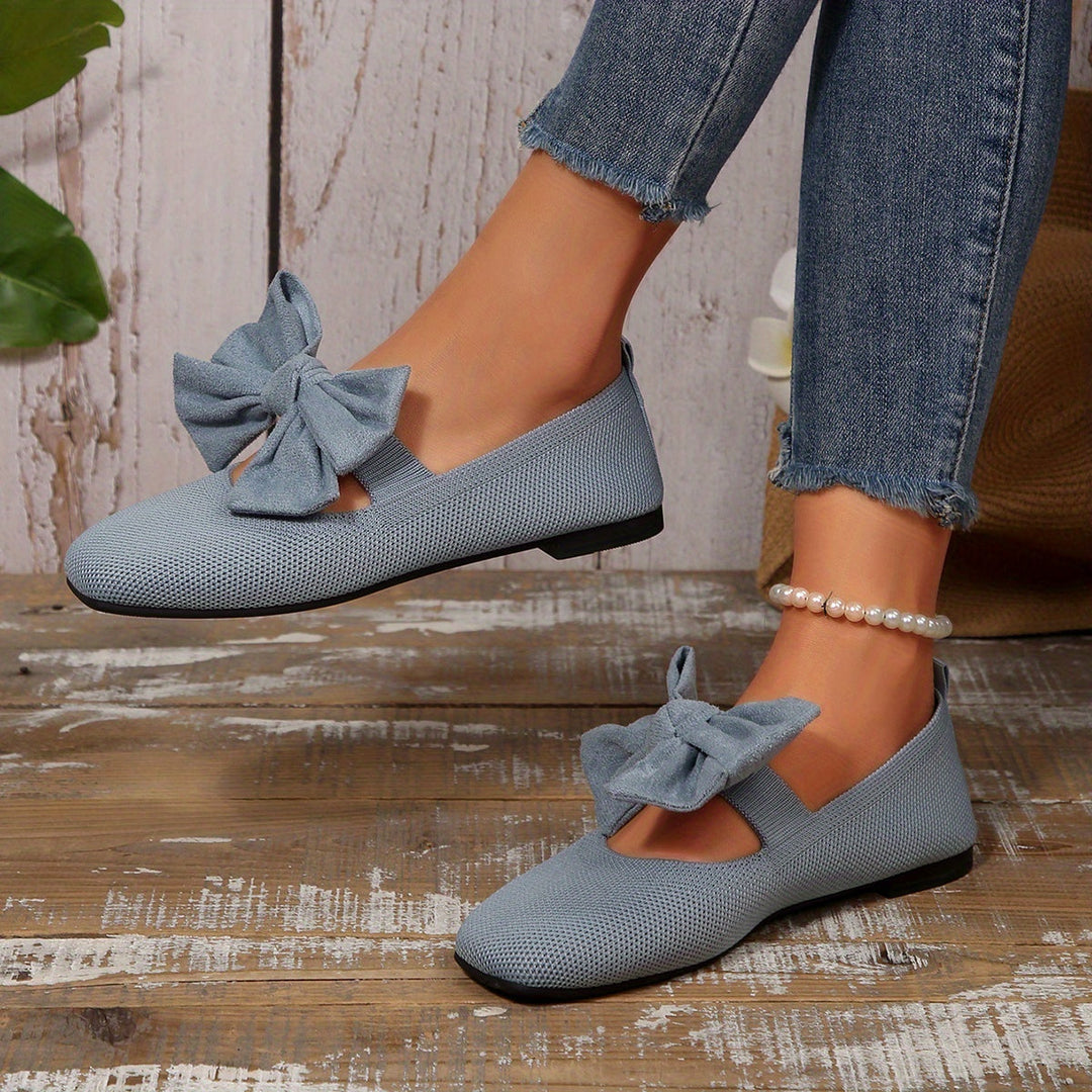 Neria | Breathable Flat Shoes for Women with Decorative Bow