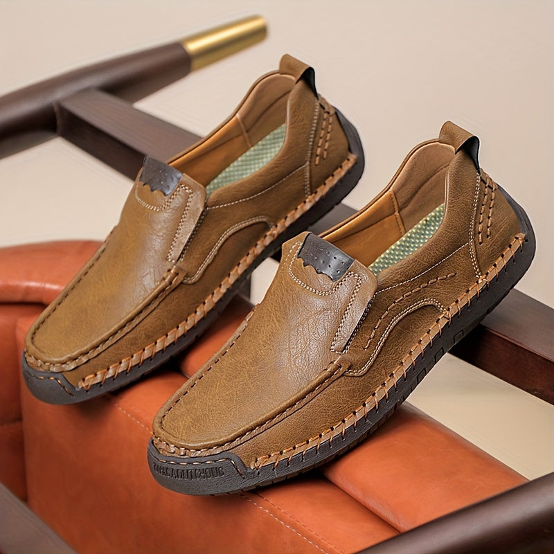 Zorvik | British Men's Loafers with Handcrafted Stitching and Non-Slip Sole