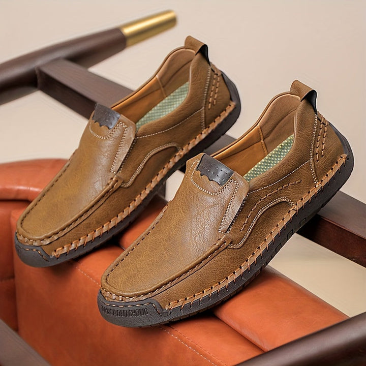 Zorvik | British Men's Loafers with Handcrafted Stitching and Non-Slip Sole