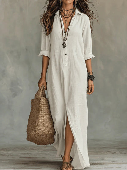 Hattie™ Long Button Dress
