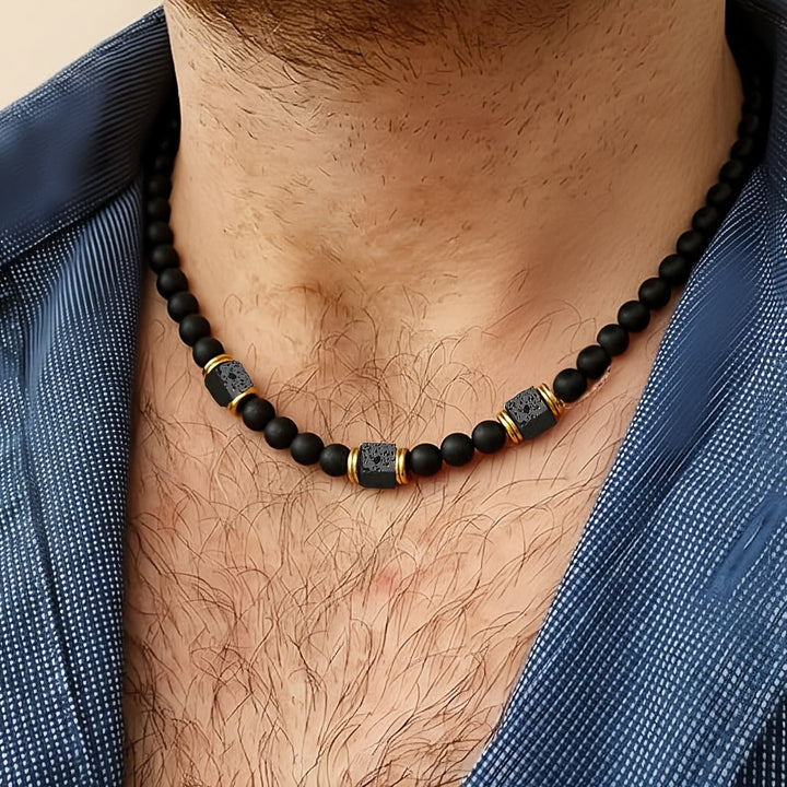 Vaxent | Men's Beaded Necklace with Minimalist and Modern Style