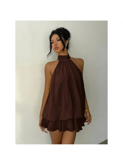 Meara™ Elegant Halter Dress for Summer Vacations