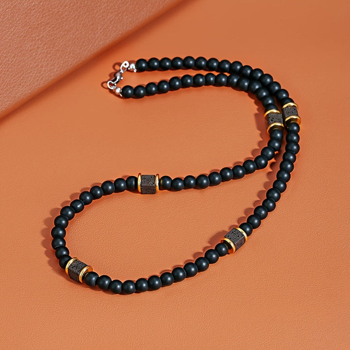 Vaxent | Men's Beaded Necklace with Minimalist and Modern Style