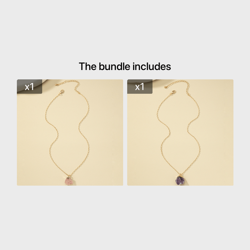 Taria™ Minimalist Necklace with Irregular Pendant Plated in 14K Gold