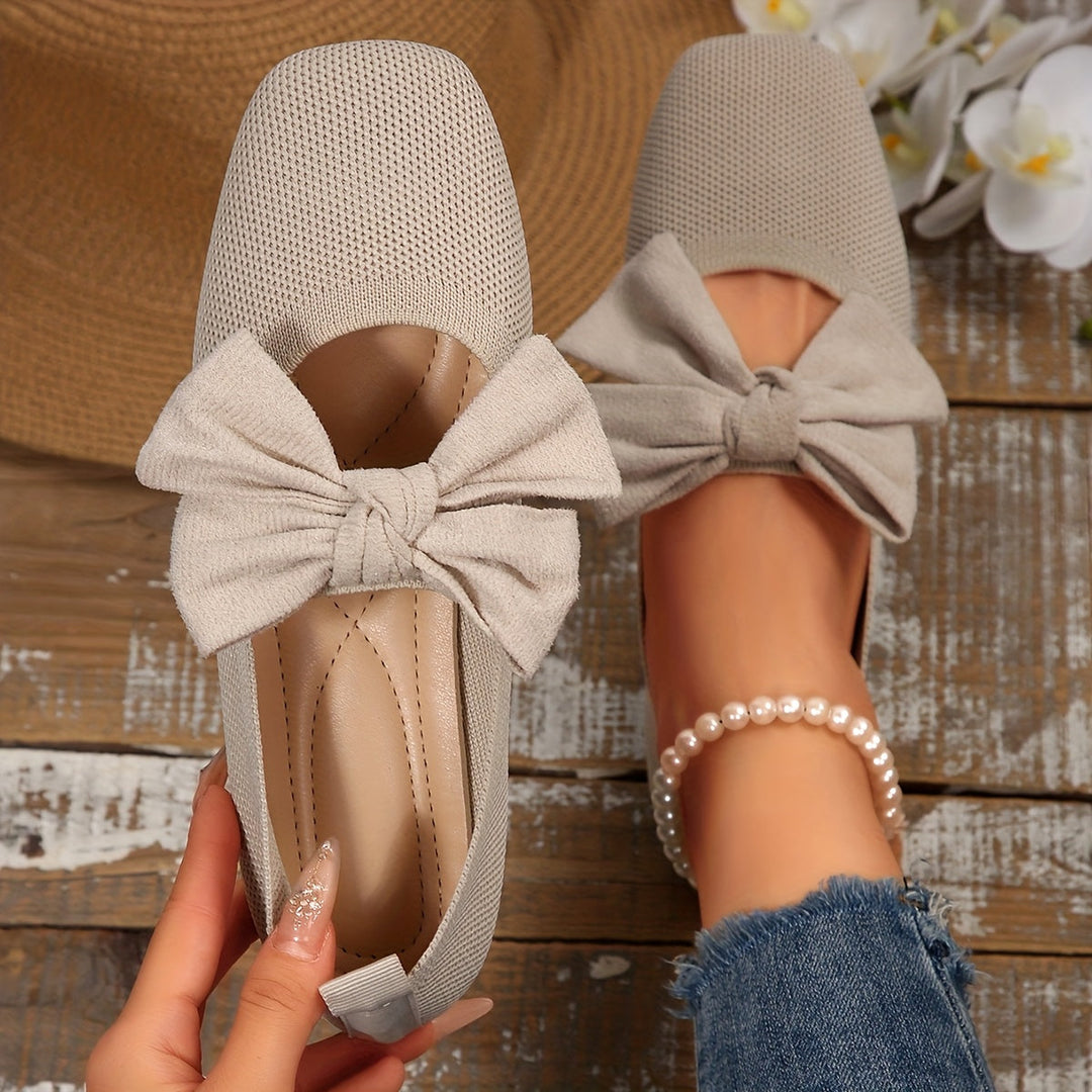 Neria | Breathable Flat Shoes for Women with Decorative Bow