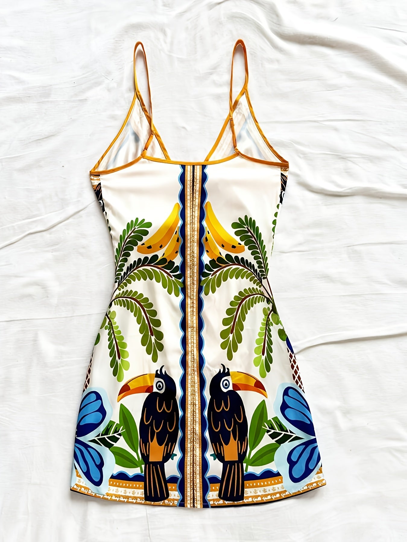 Dara™ Long Tropical Dress with V-Neck and Floral Print