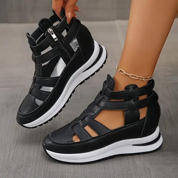 Falira™ Comfortable lightweight wedge sandals with side zipper