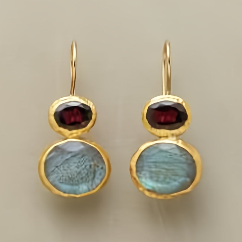 Perla™ Oval Hanging Earrings with Elegant Artisan Design