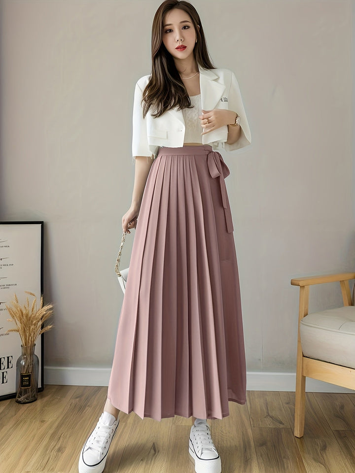 Caexine | Wide Leg Trousers with Pleats and Elegant Cut