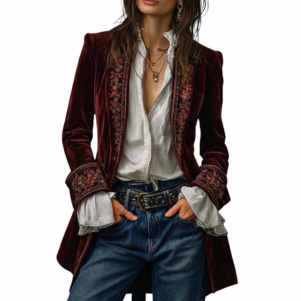Sable & Oro™ Luxury Embroidered Blazer