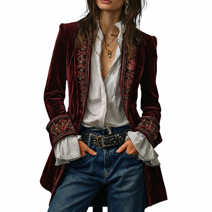 Sable &amp; Oro™ Luxury Embroidered Blazer