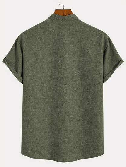 Hayes™ Elegant Short Sleeve High Neck Shirt
