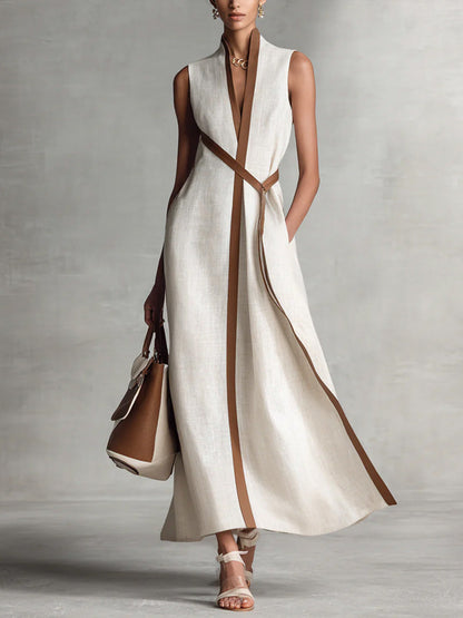 Bexley™ Refined Linen Blend Wrap Maxi Dress