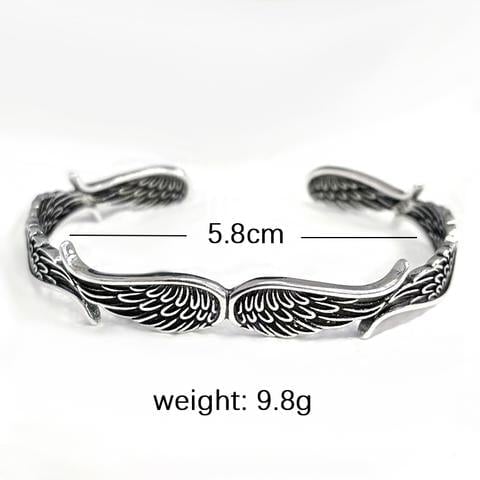 Celestium™ Vintage Bracelet with Angel Wings in Silver