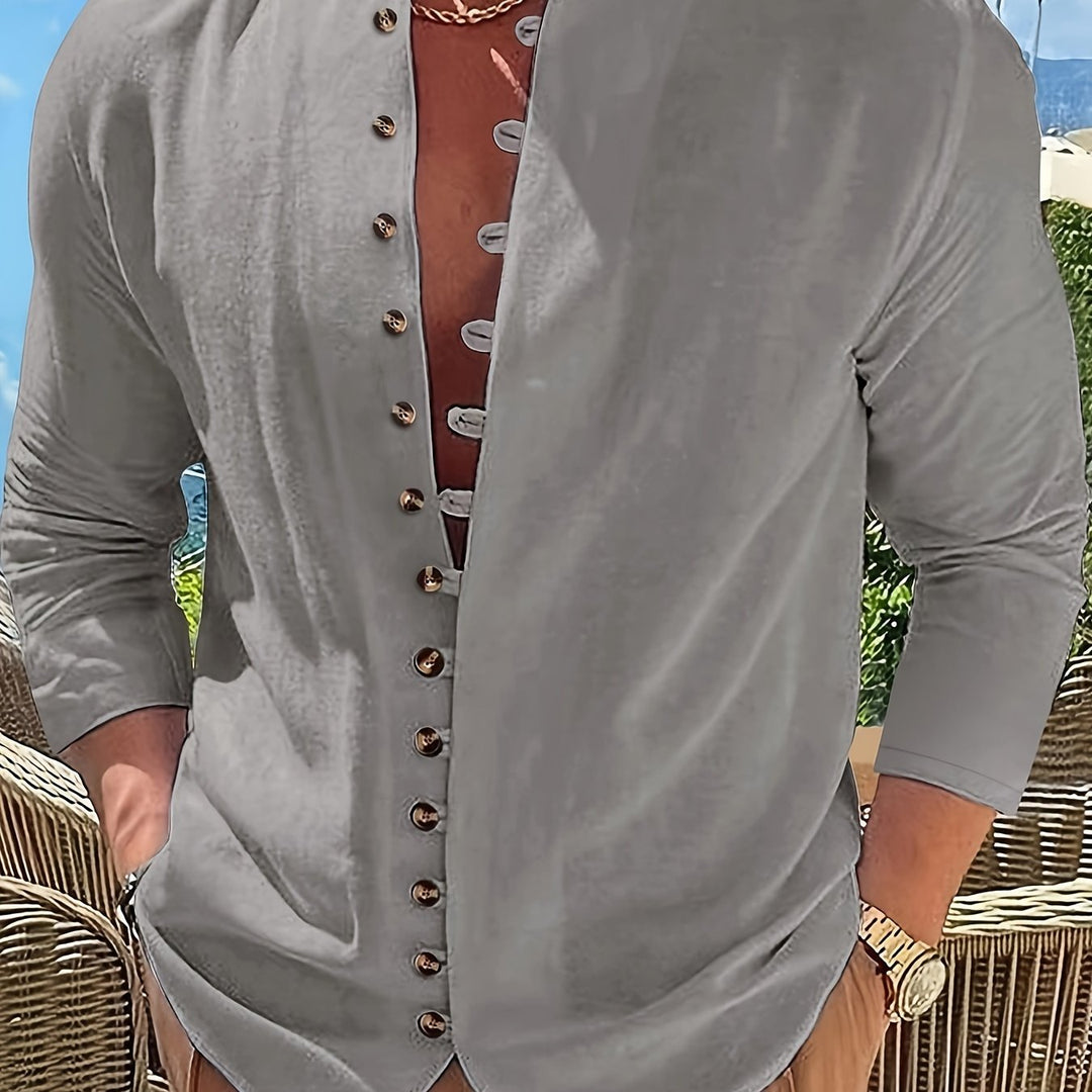 Haviron™ Retro Long Sleeve Loose Fit Shirt for Men