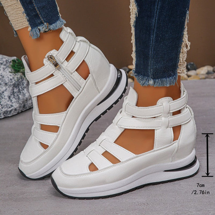 Falira™ Comfortable lightweight wedge sandals with side zipper