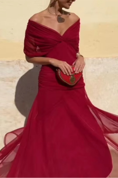 Novarente™ Elegant Maxi Dress with V-Neck for Special Occasions