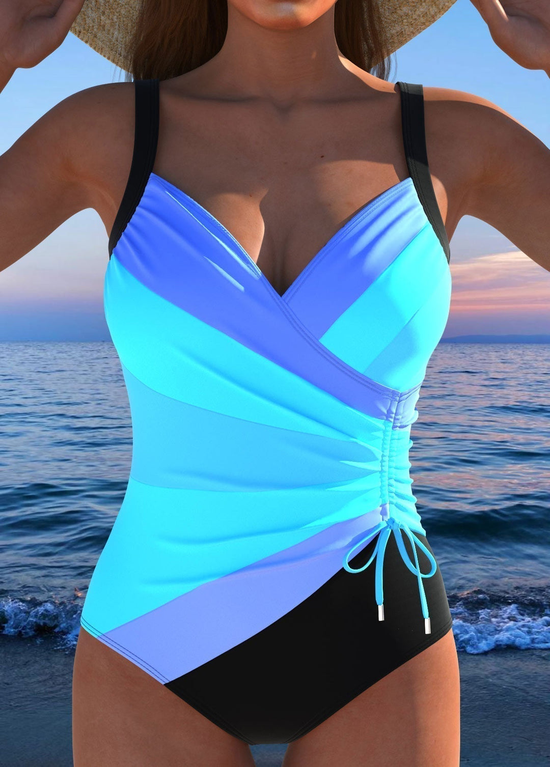 Kytheaux | Luxurious Wrap Swimsuit with Colorful Print