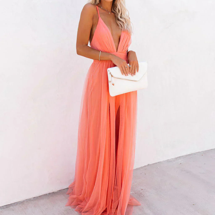 Jessamine™ Coral Light Maxi Dress
