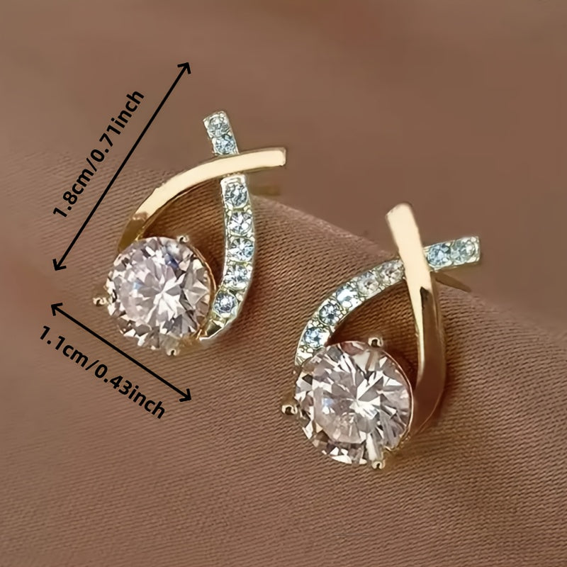 Xara™ Elegant Cross-Shaped Earrings for Daily Use