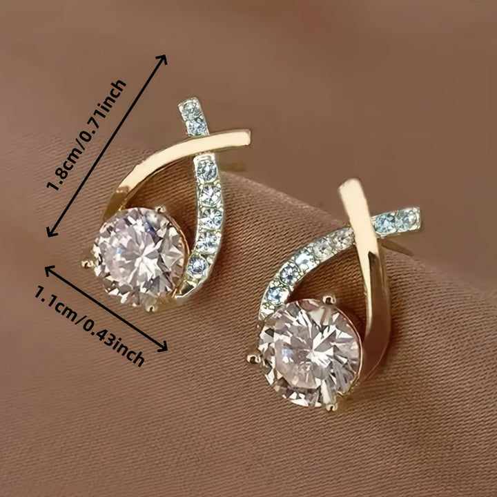 Xara™ Elegant Cross-Shaped Earrings for Daily Use