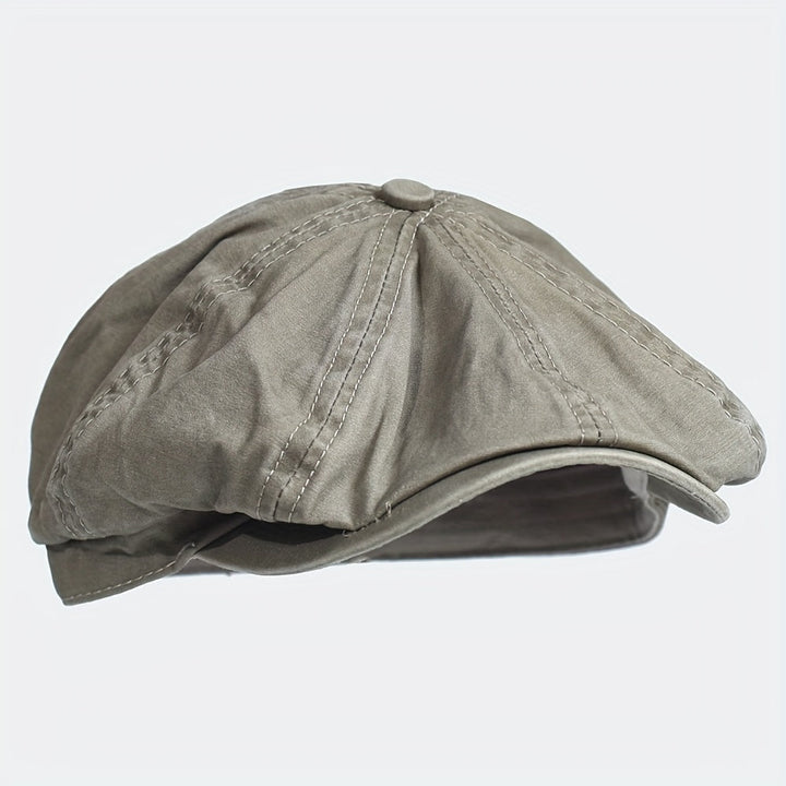 Kavento™ Vintage Cotton Octagonal Cap with Classic Visor