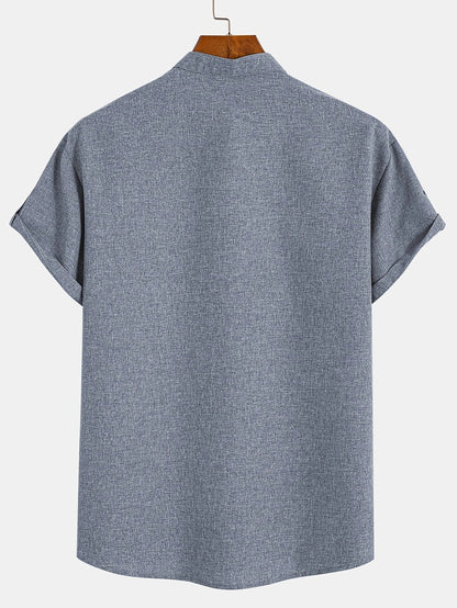 Hayes™ Elegant Short Sleeve High Neck Shirt