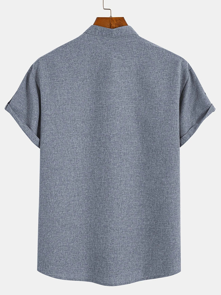 Hayes™ Elegant Short Sleeve High Neck Shirt