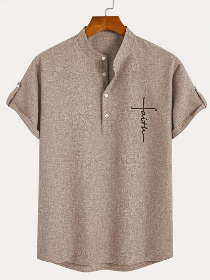 Hayes™ Elegant Short Sleeve High Neck Shirt
