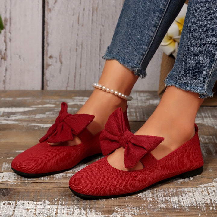 Neria | Breathable Flat Shoes for Women with Decorative Bow