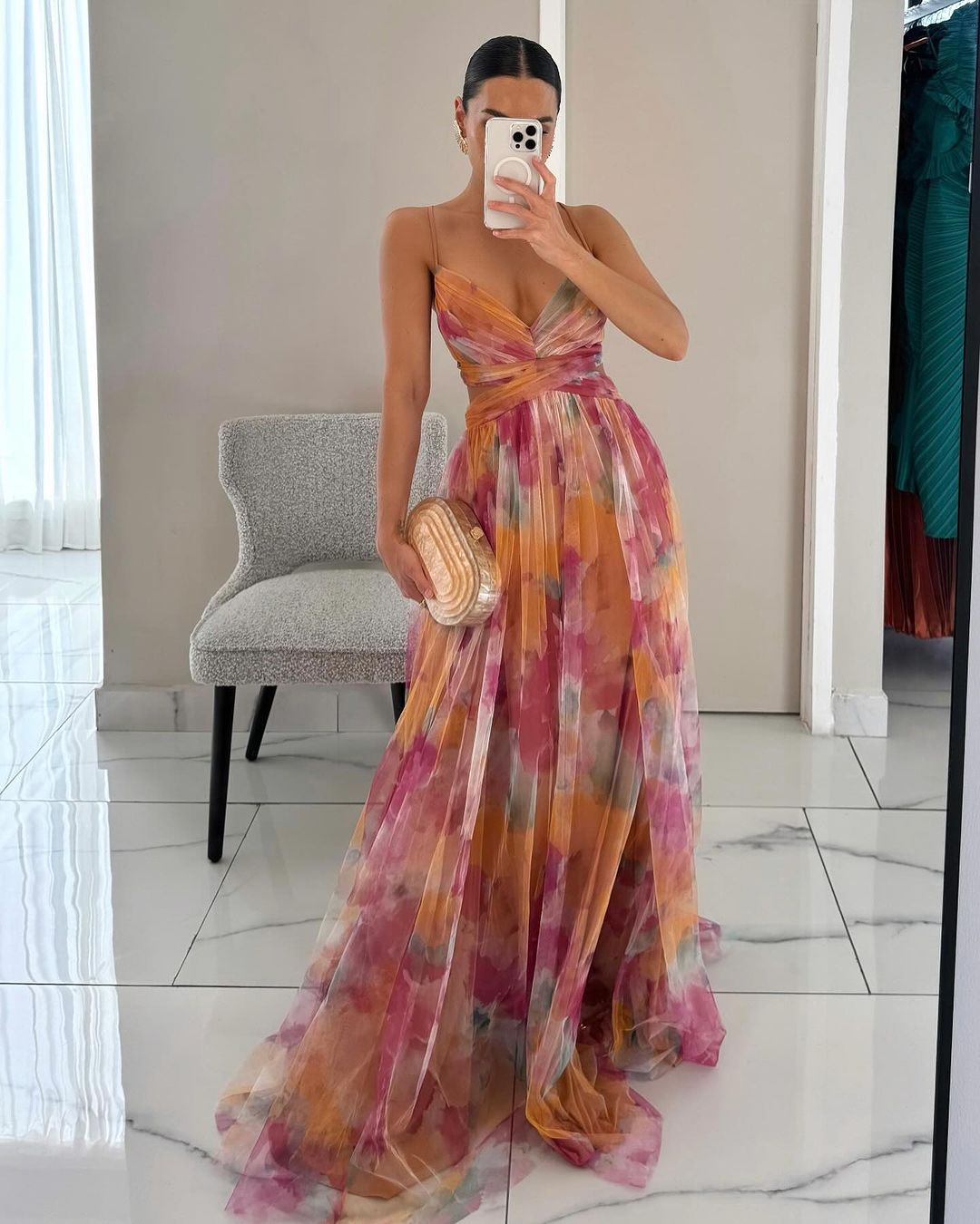 Orelavine™ Maxi Floral Dress Charming Elegant Style