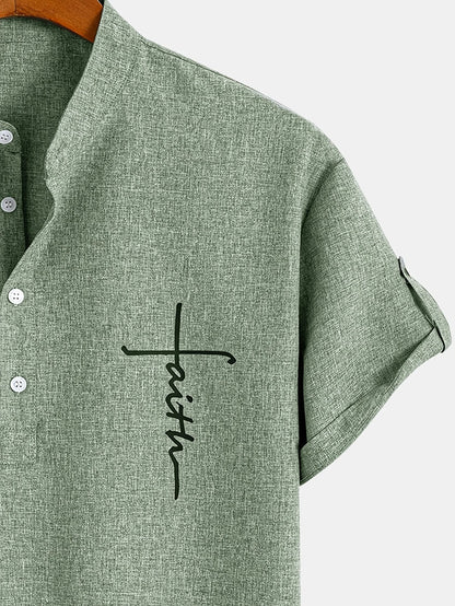 Hayes™ Elegant Short Sleeve High Neck Shirt